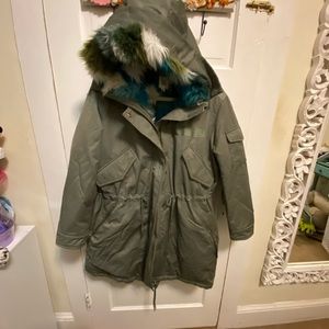 Womens GAP army green parka XL